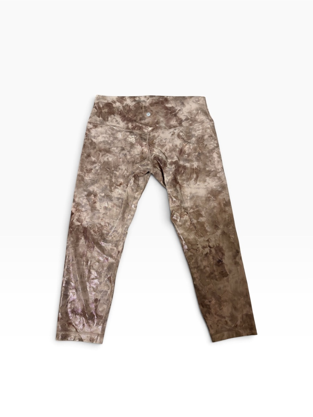 lululemon athletica women’s Sz 14 Metallic Brown Tie-Dye Leggings